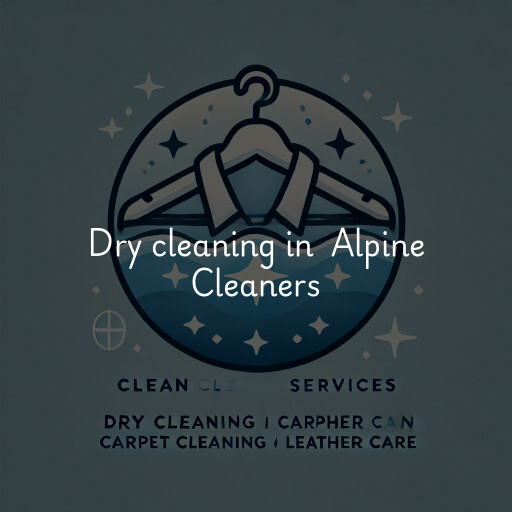Dry Cleaning at  Alpine Cleaners