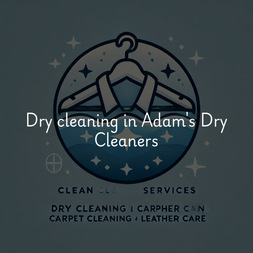 Dry cleaning services Adam's Dry Cleaners