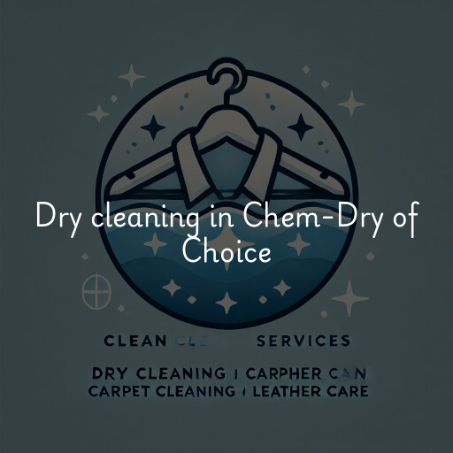 Dry cleaning services Chem-Dry of Choice