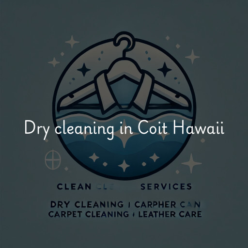 Dry cleaning services Coit Hawaii