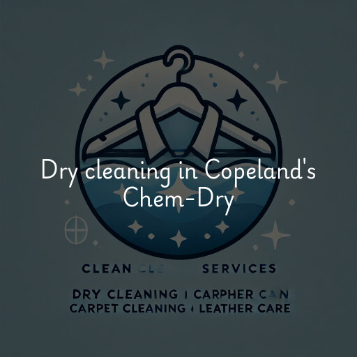 Dry cleaning services Copeland's Chem-Dry