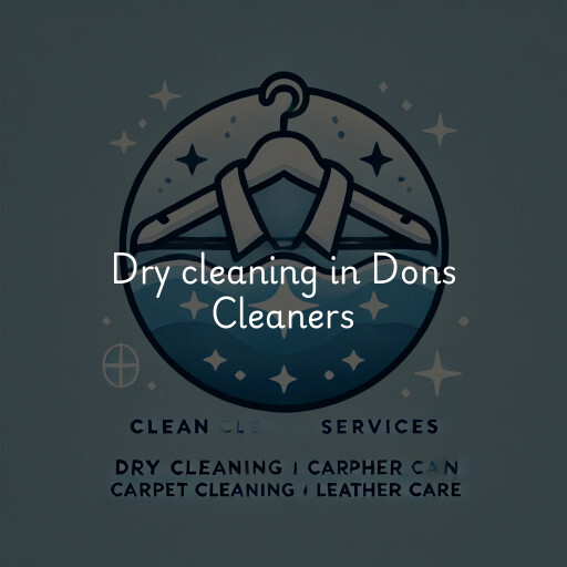 Dry cleaning services Dons Cleaners