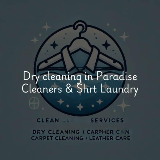 Dry cleaning services Paradise Cleaners & Shrt Laundry