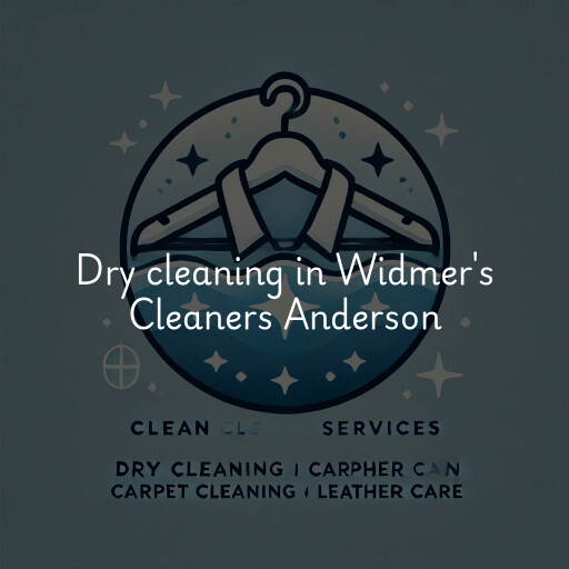 Dry cleaning services Widmer's Cleaners Anderson