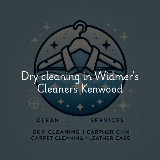 Dry cleaning services Widmer's Cleaners Kenwood