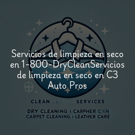 Servicios de limpieza en seco en