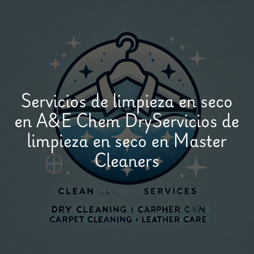 Servicios de limpieza en seco en