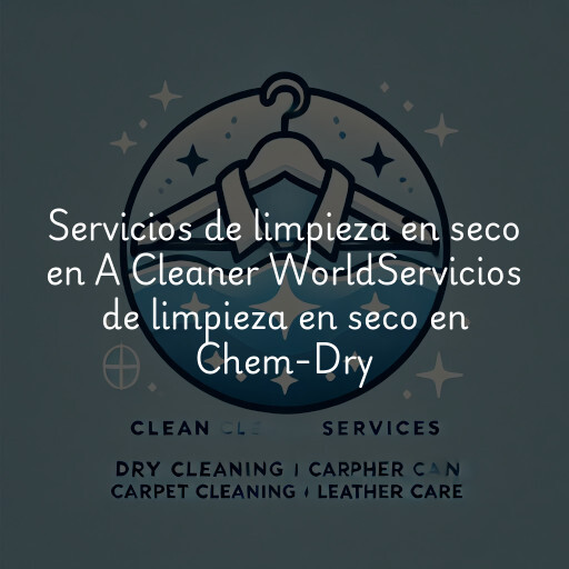 Servicios de limpieza en seco en