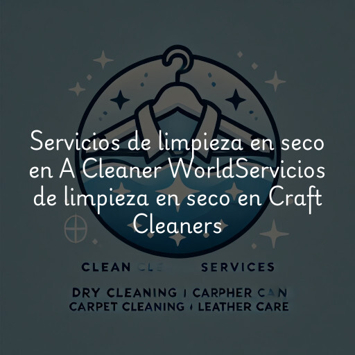 Servicios de limpieza en seco en