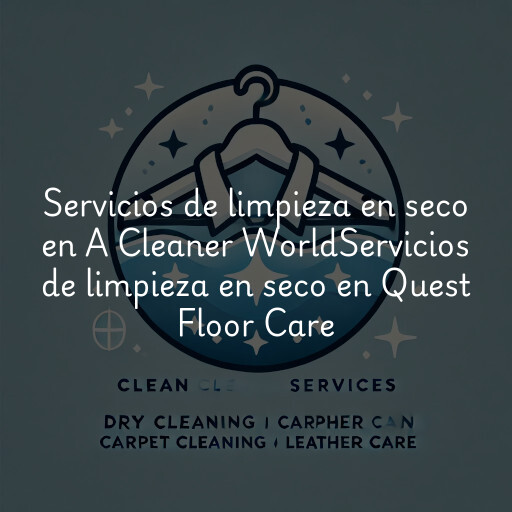 Servicios de limpieza en seco en