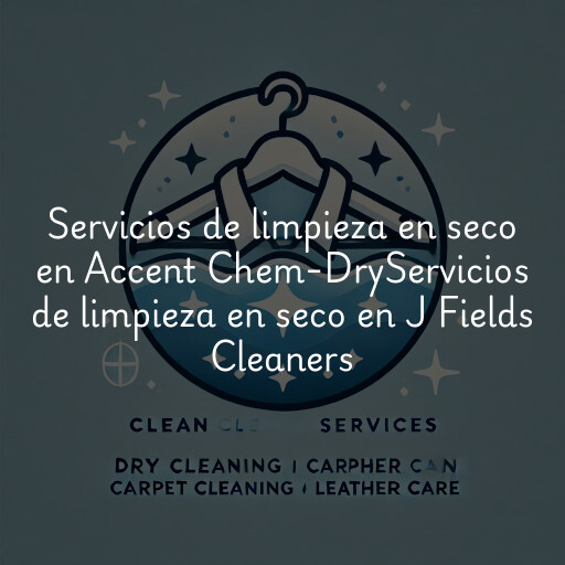 Servicios de limpieza en seco en