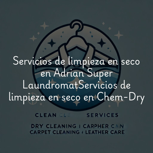 Servicios de limpieza en seco en