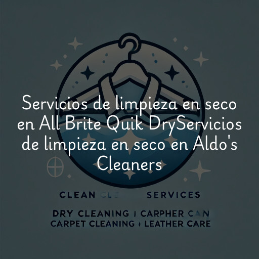 Servicios de limpieza en seco en