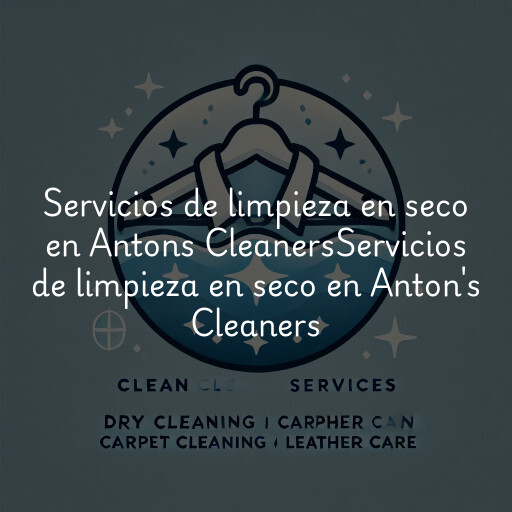 Servicios de limpieza en seco en