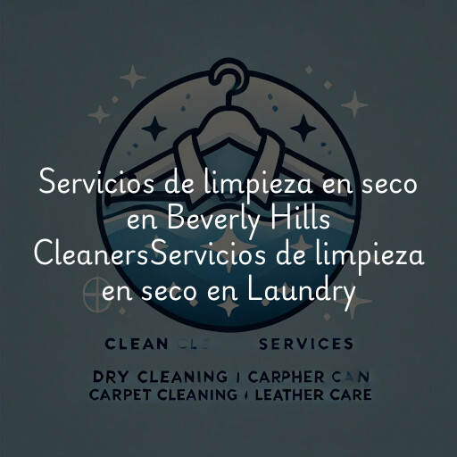 Servicios de limpieza en seco en
