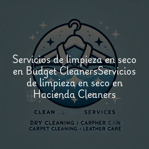 Servicios de limpieza en seco en