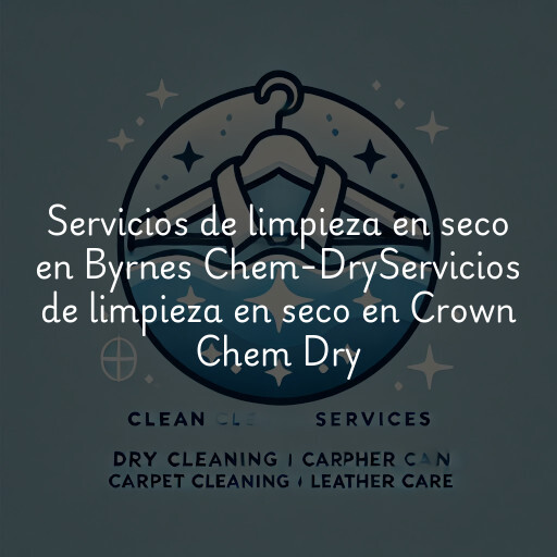 Servicios de limpieza en seco en