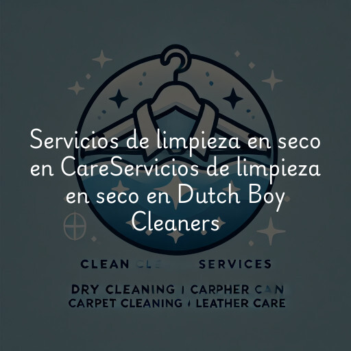 Servicios de limpieza en seco en