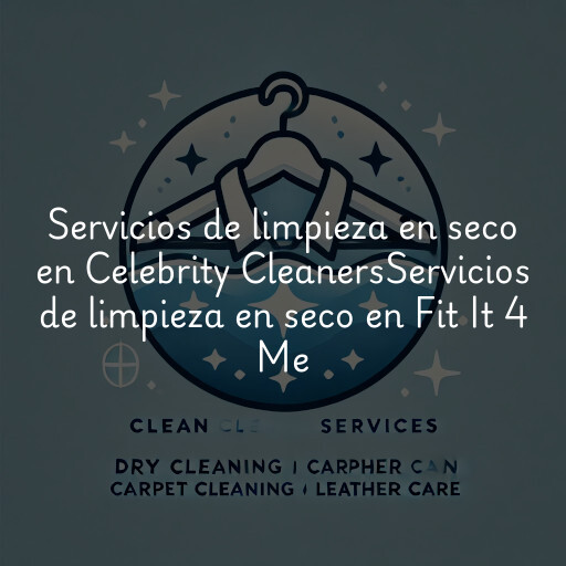 Servicios de limpieza en seco en