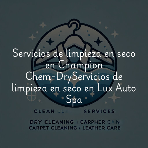 Servicios de limpieza en seco en