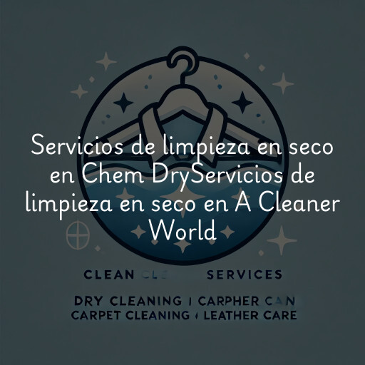 Servicios de limpieza en seco en
