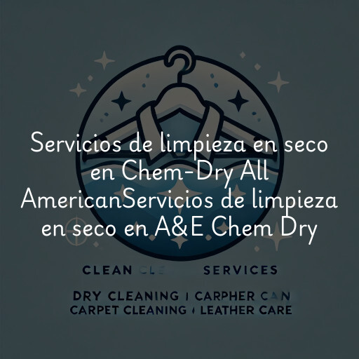 Servicios de limpieza en seco en