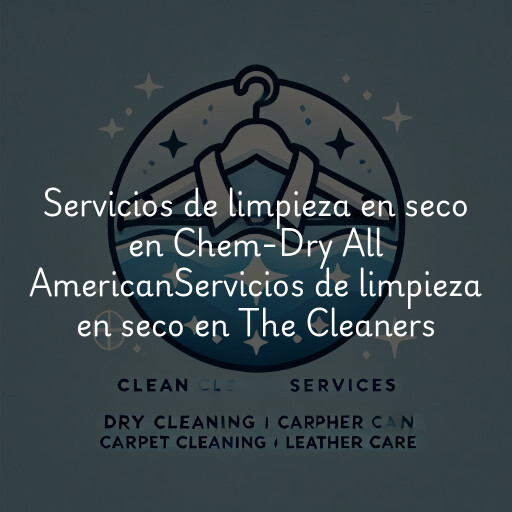 Servicios de limpieza en seco en