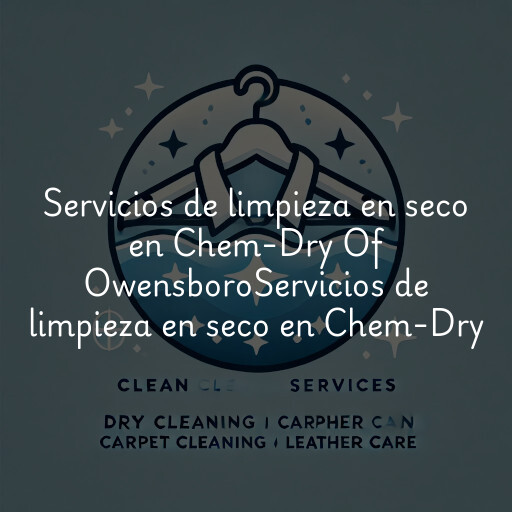 Servicios de limpieza en seco en