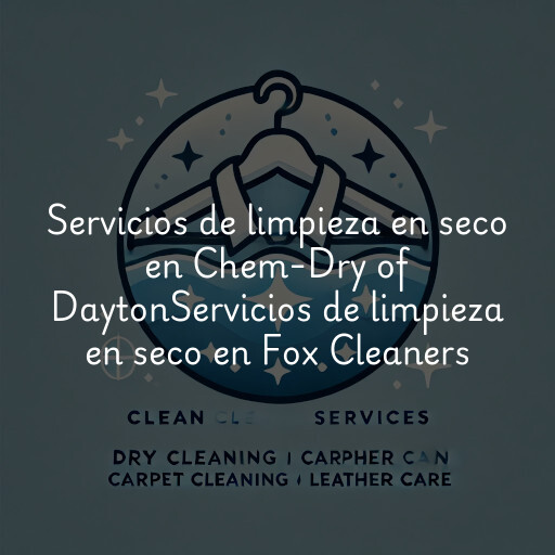 Servicios de limpieza en seco en