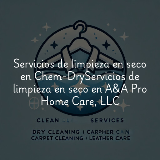 Servicios de limpieza en seco en