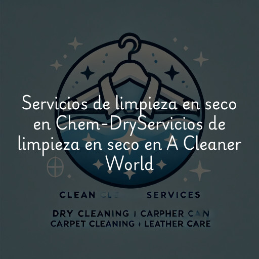 Servicios de limpieza en seco en