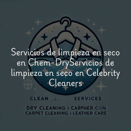 Servicios de limpieza en seco en