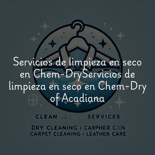 Servicios de limpieza en seco en