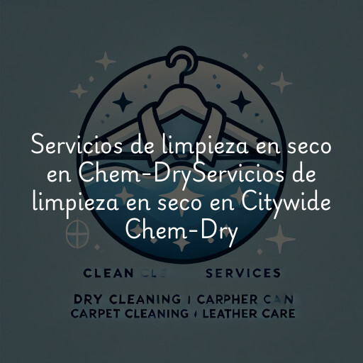 Servicios de limpieza en seco en