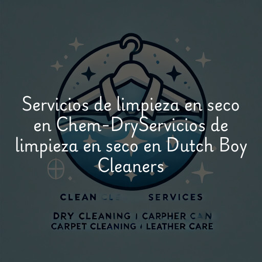 Servicios de limpieza en seco en