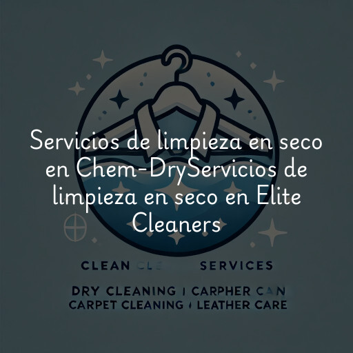 Servicios de limpieza en seco en