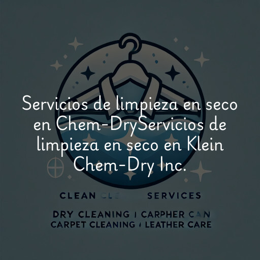 Servicios de limpieza en seco en
