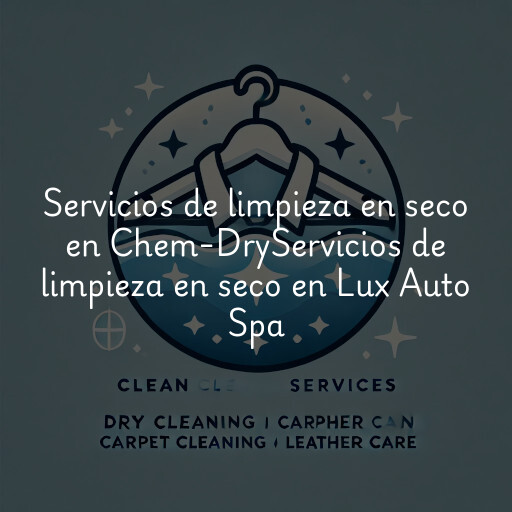 Servicios de limpieza en seco en