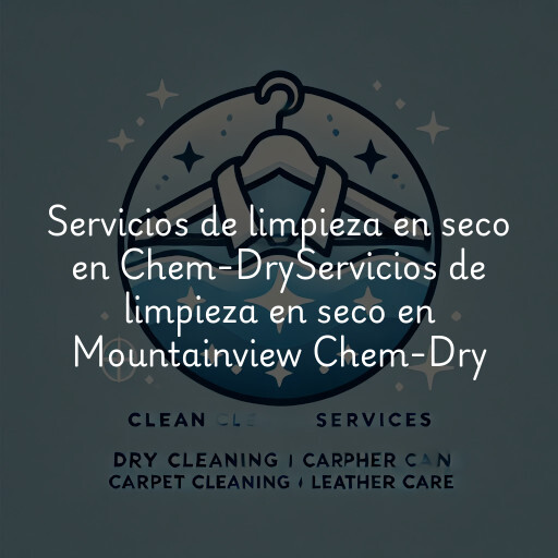 Servicios de limpieza en seco en