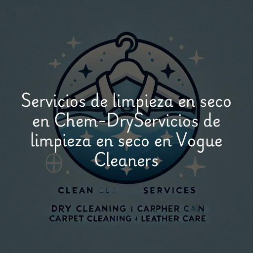 Servicios de limpieza en seco en