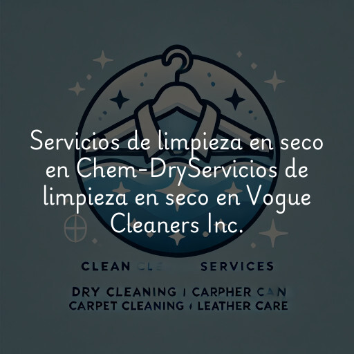 Servicios de limpieza en seco en
