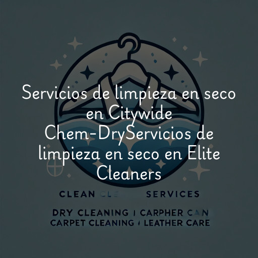 Servicios de limpieza en seco en