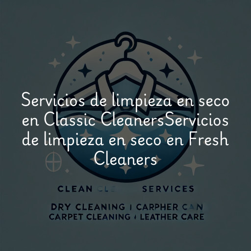 Servicios de limpieza en seco en