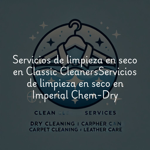 Servicios de limpieza en seco en