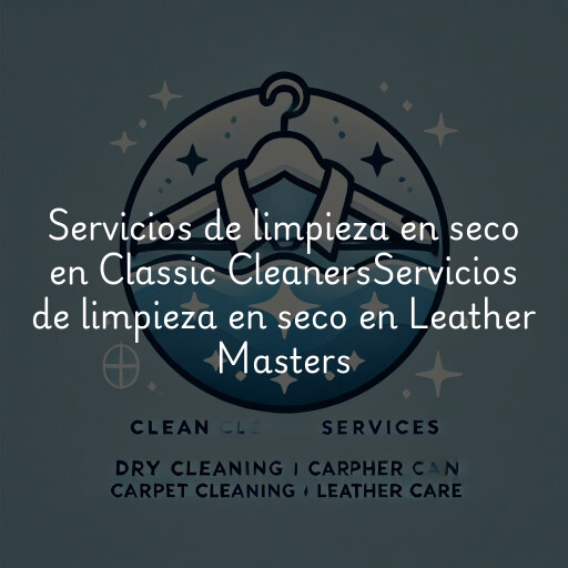 Servicios de limpieza en seco en