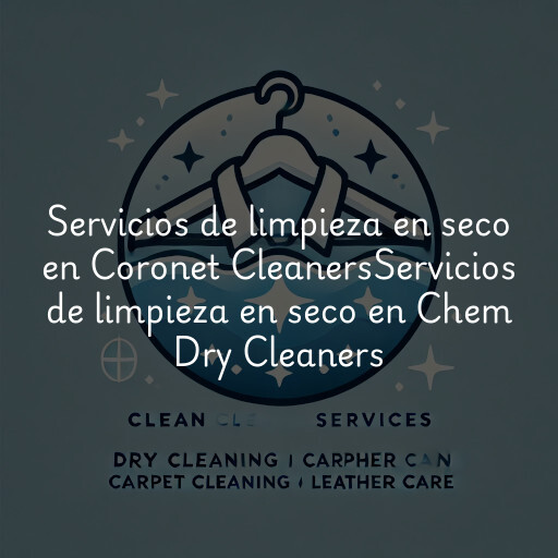 Servicios de limpieza en seco en
