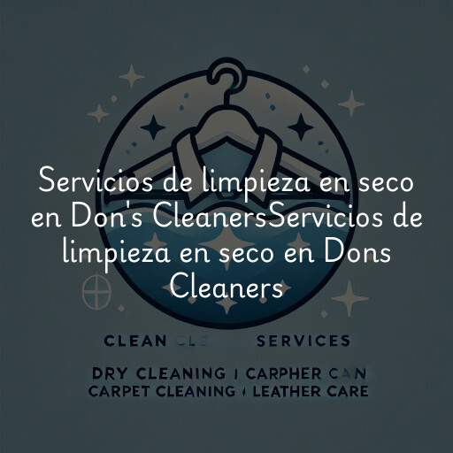 Servicios de limpieza en seco en