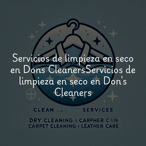 Servicios de limpieza en seco en