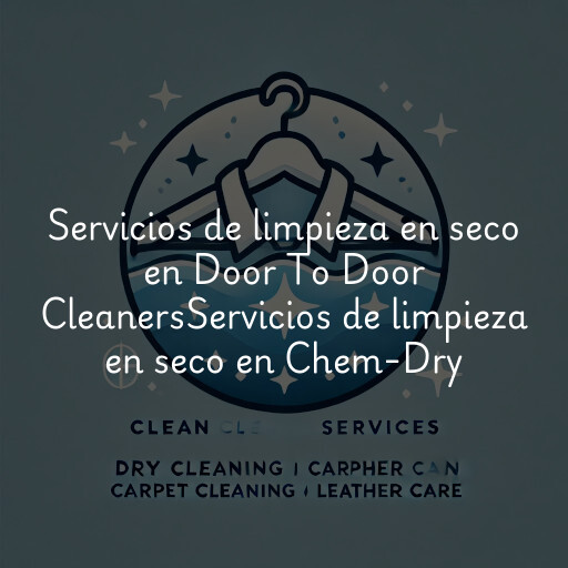 Servicios de limpieza en seco en