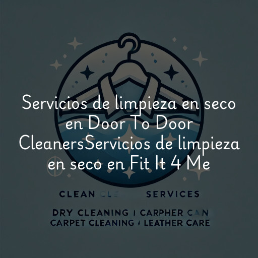 Servicios de limpieza en seco en